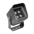 GLOBOSTAR® FLOODVIRA GLB-103-0032 Προβολέας Σποτ Wall Washer LED 8W 720lm 24° AC 220-240V Αδιάβροχο IP65 Θερμό Λευκό 2700K - Sanan SMD Chip - Γκρι Ανθρακί Ματ - Μ11 x Π9 x Υ15cm - 3 Χρόνια Εγγύηση