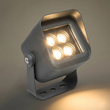 GLOBOSTAR® FLOODVIRA GLB-103-0032 Προβολέας Σποτ Wall Washer LED 8W 720lm 24° AC 220-240V Αδιάβροχο IP65 Θερμό Λευκό 2700K - Sanan SMD Chip - Γκρι Ανθρακί Ματ - Μ11 x Π9 x Υ15cm - 3 Χρόνια Εγγύηση