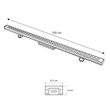 GLOBOSTAR® WASHERLUMA GLB-103-0033 Μπάρα Φωτισμού Wall Washer LED 36W 3240lm 30° AC 220-240V Αδιάβροχο IP65 Θερμό Λευκό 2700K - Sanan SMD Chip - Γκρι Ανθρακί Ματ - Μ100 x Π4 x Υ6.5cm - 3 Χρόνια Εγγύηση