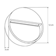 GLOBOSTAR® STEPINI GLB-103-0034 Φωτιστικό Σκαλοπατιού / Διαδρόμου LED 3W 270lm 45° AC 220-240V Αδιάβροχο IP65 Θερμό Λευκό 2700K - Sanan SMD Chip - Μαύρο Ματ - Μ12 x Π3 x Υ12cm - 3 Χρόνια Εγγύηση
