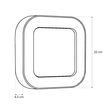 GLOBOSTAR® LINEART GLB-103-0039 Φωτιστικό Τοίχου / Απλίκα LED 18W 1620lm 120° AC 220-240V Αδιάβροχο IP65 Θερμό Λευκό 2700K - Sanan SMD Chip - Μαύρο Ματ - Μ20 x Π4.5 x Υ20cm - 3 Χρόνια Εγγύηση