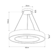 kelvo® RA KLV-101-0365 Κρεμαστό Φωτιστικό Οροφής LED 67W 6700lm 120° AC 220-240V IP20 Ρυθμιζόμενο Λευκό CCT με Χειριστήριο από 2700K έως 6000K Dimmable - Lumileds SMD Chip - Μαύρο Ματ - Μ60 x Π60 x Υ8cm - 3 Χρόνια Εγγύηση