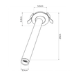 kelvo® DALE KLV-101-0386 Χωνευτό Κινούμενο Φωτιστικό Downlight Σποτ LED 5W 625lm 38° AC 220-240V IP20 Θερμό Λευκό 2700K - Bridgelux COB Chip & TÜV SÜD Driver - Μαύρο Ματ - Μ6.4 x Π6.4 x Υ20cm / Q5.5cm - 5 Χρόνια Εγγύηση