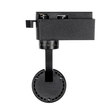 GLOBOSTAR® LUGANO 60804 Μονοφασικό Σποτ Ράγας LED 10W 1250lm 36° AC 220-240V IP20 Φυσικό Λευκό 4500K - Bridgelux COB Chip & TÜV SÜD Driver - Eurotrack 1PH - Μαύρο Ματ - Μ8.5 x Π5 x Υ18cm - 5 Χρόνια Εγγύηση
