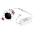 kelvo® LEO KLV-101-0312 Χωνευτό Κινούμενο Φωτιστικό Downlight Σποτ με Honeycomb Anti-Glare Reflector LED 10W 1250lm 38° AC 220-240V IP20 Θερμό Λευκό 2700K - Bridgelux COB Chip & TÜV SÜD Driver - Λευκό & Μαύρο Ματ - Μ8.5 x Π8.5 x Υ6.6cm / Q7.5cm - 5 Χρόνια Εγγύηση