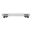 MENABO ΜΠΑΡΕΣ ΟΡΟΦΗΣ ΑΛΟΥΜΙΝΙΟΥ SHERMAN SILVER 120 cm ΣΕ ΑΣΗΜΙ ΧΡΩΜΑ ΓΙΑ MVM X22 5 doors 2016> ΜΕ RAISED RAILS (Παράλληλες Μπάρες με Κενό) - 2 ΤΕΜ. (9590/MB)