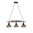 VenCore Billiardo III 6089-10042 - Φωτιστικό Οροφής Τρίφωτο Κρεμαστό Μαύρο Μεταλλικό και Μελί Γυαλί - Vintage Σχέδιο με Βάση-Ντουί 3xE27 - Μ95 x Π25 x Υ30cm
