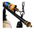 VenCore Billiardo III 6089-10042 - Φωτιστικό Οροφής Τρίφωτο Κρεμαστό Μαύρο Μεταλλικό και Μελί Γυαλί - Vintage Σχέδιο με Βάση-Ντουί 3xE27 - Μ95 x Π25 x Υ30cm
