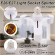 VenCore 6373-10014 - 3xE27 Bulb Adaptor 3x60W Max - Αντάπτορας - Μετατροπέας από 1xE27 σε 3xE27 Ντουί 0 έως 230 Volt Μέγιστη Θερμοκρασία έως 160C & 3x60 Watt Μέγιστο Φορτίο