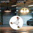 VenCore 6373-10014 - 3xE27 Bulb Adaptor 3x60W Max - Αντάπτορας - Μετατροπέας από 1xE27 σε 3xE27 Ντουί 0 έως 230 Volt Μέγιστη Θερμοκρασία έως 160C & 3x60 Watt Μέγιστο Φορτίο