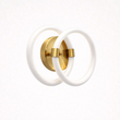 VenCore Vireon Gold 6093-20060 - Μοντέρνο Επιτοίχιο Φωτιστικό Απλίκα LED 12W Χρυσό Αλουμίνιο με Ρυθμιζόμενο CCT Λευκό - Ημέρας - Θερμό - Χειρισμός CCT μέσω Διακόπτη On-Off