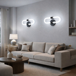 VenCore Circa Silver 6093-20067 - Μοντέρνο Επιτοίχιο Φωτιστικό Απλίκα LED 12W Ασημί Αλουμίνιο με Ρυθμιζόμενο CCT Λευκό - Ημέρας - Θερμό - Χειρισμός CCT μέσω Διακόπτη On-Off