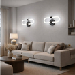 VenCore Circa Silver 6093-20067 - Μοντέρνο Επιτοίχιο Φωτιστικό Απλίκα LED 12W Ασημί Αλουμίνιο με Ρυθμιζόμενο CCT Λευκό - Ημέρας - Θερμό - Χειρισμός CCT μέσω Διακόπτη On-Off