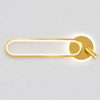 VenCore Velion Gold 6093-20076 - Μοντέρνο Επιτοίχιο Φωτιστικό Απλίκα LED 12W Χρυσό Αλουμίνιο με Ρυθμιζόμενο CCT Λευκό - Ημέρας - Θερμό - Χειρισμός CCT μέσω Διακόπτη On-Off