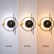 VenCore Horvian Black 6093-20080 - Μοντέρνο Επιτοίχιο Φωτιστικό Απλίκα LED 12W Μαύρο Αλουμίνιο με Ρυθμιζόμενο CCT Λευκό - Ημέρας - Θερμό - Χειρισμός CCT μέσω Διακόπτη On-Off
