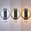 VenCore Chronor Black 6093-20083 - Μοντέρνο Επιτοίχιο Φωτιστικό Απλίκα LED 12W Μαύρο Αλουμίνιο με Ρυθμιζόμενο CCT Λευκό - Ημέρας - Θερμό - Χειρισμός CCT μέσω Διακόπτη On-Off