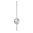 VenCore Axion Silver 6093-20096 - Μοντέρνο Επιτοίχιο Φωτιστικό Απλίκα LED 12W Ασημί Αλουμίνιο με Ρυθμιζόμενο CCT Λευκό - Ημέρας - Θερμό - Χειρισμός CCT μέσω Διακόπτη On-Off - Μ45.5 x Π11 x Υ5.5cm