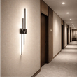 VenCore Nexaris Black 6093-20138 - Μοντέρνο Επιτοίχιο Φωτιστικό Απλίκα LED 60CM 12W Μαύρο Αλουμίνιο με Ρυθμιζόμενο CCT Λευκό - Ημέρας - Θερμό - Χειρισμός CCT μέσω Διακόπτη On-Off
