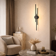 VenCore Stravon Black-Gold 6093-20110 - Μοντέρνο Επιτοίχιο Φωτιστικό Απλίκα LED 60CM 12W Μαύρο-Χρυσό Αλουμίνιο με Ρυθμιζόμενο CCT Λευκό - Ημέρας - Θερμό - Χειρισμός CCT μέσω Διακόπτη On-Off