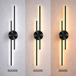 VenCore Aurex Black-Gold 6093-20106 - Μοντέρνο Επιτοίχιο Φωτιστικό Απλίκα LED 60CM 12W Μαύρο-Χρυσό Αλουμίνιο με Ρυθμιζόμενο CCT Λευκό - Ημέρας - Θερμό - Χειρισμός CCT μέσω Διακόπτη On-Off