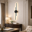 VenCore Aurex Black-Gold 6093-20106 - Μοντέρνο Επιτοίχιο Φωτιστικό Απλίκα LED 60CM 12W Μαύρο-Χρυσό Αλουμίνιο με Ρυθμιζόμενο CCT Λευκό - Ημέρας - Θερμό - Χειρισμός CCT μέσω Διακόπτη On-Off