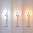 VenCore Stravon Silver 6093-20112 - Μοντέρνο Επιτοίχιο Φωτιστικό Απλίκα LED 60CM 12W Ασημί Αλουμίνιο με Ρυθμιζόμενο CCT Λευκό - Ημέρας - Θερμό - Χειρισμός CCT μέσω Διακόπτη On-Off