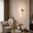 VenCore Stravon Silver 6093-20112 - Μοντέρνο Επιτοίχιο Φωτιστικό Απλίκα LED 60CM 12W Ασημί Αλουμίνιο με Ρυθμιζόμενο CCT Λευκό - Ημέρας - Θερμό - Χειρισμός CCT μέσω Διακόπτη On-Off