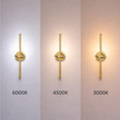 VenCore Aureon Gold 6093-20149 - Μοντέρνο Επιτοίχιο Φωτιστικό Απλίκα LED 12W Χρυσό Αλουμίνιο με Ρυθμιζόμενο CCT Λευκό - Ημέρας - Θερμό - Χειρισμός CCT μέσω Διακόπτη On-Off - Μ40 x Π11 x Υ14cm