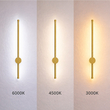 VenCore Serenor Gold 6093-20129 - Μοντέρνο Επιτοίχιο Φωτιστικό Απλίκα LED 7W Χρυσό Αλουμίνιο με Ρυθμιζόμενο CCT Λευκό - Ημέρας - Θερμό - Χειρισμός CCT μέσω Διακόπτη On-Off - Μ60 x Π6 x Υ10cm