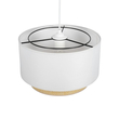 GLOBOSTAR® BASIL 204-0197 Μοντέρνο Κρεμαστό Φωτιστικό Οροφής με Ντουί 1 x E27 AC 220-240V IP20 - Μπεζ & Χρυσό - Μ30 x Π30 x Υ20cm