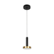 kelvo® ZANE KLV-101-0349 Κρεμαστό Φωτιστικό Οροφής LED 18W 1800lm 120° AC 220-240V IP20 Ρυθμιζόμενο Λευκό CCT με Χειριστήριο από 2700K έως 6000K Dimmable - Lumileds SMD Chip - Σατινέ Χρυσό Βούρτσας & Μαύρο Ματ - Μ15 x Π15 x Υ20cm - 3 Χρόνια Εγγύηση