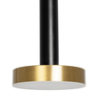 kelvo® ZANE KLV-101-0349 Κρεμαστό Φωτιστικό Οροφής LED 18W 1800lm 120° AC 220-240V IP20 Ρυθμιζόμενο Λευκό CCT με Χειριστήριο από 2700K έως 6000K Dimmable - Lumileds SMD Chip - Σατινέ Χρυσό Βούρτσας & Μαύρο Ματ - Μ15 x Π15 x Υ20cm - 3 Χρόνια Εγγύηση