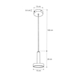 kelvo® ZANE KLV-101-0349 Κρεμαστό Φωτιστικό Οροφής LED 18W 1800lm 120° AC 220-240V IP20 Ρυθμιζόμενο Λευκό CCT με Χειριστήριο από 2700K έως 6000K Dimmable - Lumileds SMD Chip - Σατινέ Χρυσό Βούρτσας & Μαύρο Ματ - Μ15 x Π15 x Υ20cm - 3 Χρόνια Εγγύηση