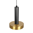kelvo® ZANE KLV-101-0349 Κρεμαστό Φωτιστικό Οροφής LED 18W 1800lm 120° AC 220-240V IP20 Ρυθμιζόμενο Λευκό CCT με Χειριστήριο από 2700K έως 6000K Dimmable - Lumileds SMD Chip - Σατινέ Χρυσό Βούρτσας & Μαύρο Ματ - Μ15 x Π15 x Υ20cm - 3 Χρόνια Εγγύηση
