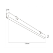 kelvo® ORION KLV-101-0364-V3 Γραμμικό Φωτιστικό Τοίχου / Απλίκα LED 72W 7200lm 120° AC 220-240V IP20 Ρυθμιζόμενο Λευκό CCT με Χειριστήριο από 2700K έως 6000K Dimmable - Lumileds SMD Chip - Χρυσό Πλατίνα - Μ120 x Π5 x Υ7cm - 3 Χρόνια Εγγύηση