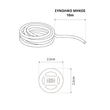 kelvo® GLOWFLEX KLV-101-0514 Ταινία Neon Flex με Πλεκτή Υφασμάτινη Επένδυση LED 14W/m 840lm/m 360° DC 24V Αδιάβροχο IP65 120 x SMD5054 Chip/m Πολύχρωμο RGB+WW Dimmable - Sanan SMD Chip - Μ1000 x Π2.2 x Υ2.2cm - Ρολό 10 Μέτρων - 6 Χρόνια Εγγύηση