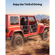 Πόρτες VEVOR Jeep Tube, 4θυρες, συμβατές με Jeep Wrangler JK JKU Unlimited 2007-2018, Χαλύβδινες μπροστινές και πίσω σωληνωτές μισές πόρτες Off Road με τσάντα αποθήκευσης, λαστιχένια μαξιλαράκια, μεντεσέδες βαρέως τύπου και μάνδαλο OE
