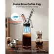 Καφετιέρα VEVOR Nitro Cold Brew Σύστημα Διανομέα Αζώτου 0,5L, Βαρέλι Καφέ για Οικιακή Παρασκευή, Φορητός Εγχυτήρας Αζώτου με Διανομέα και Βαλβίδα Εκτόνωσης Πίεσης, Δώρο για τους Λάτρεις του Καφέ
