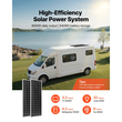 Πλήρες κιτ ηλιακής ενέργειας VVEVOR 200W 12V, 2 τεμάχια μονοκρυσταλλικά ηλιακά πάνελ 100W + μπαταρία LiFePO₄ 12,8V 50Ah + ρυθμιστής φόρτισης 40A + μετατροπέας ισχύος 800W, ιδανικό για τροχόσπιτο, σπίτι, κάμπινγκ, σκάφος, εκτός δικτύου