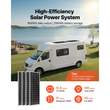 Πλήρες κιτ ηλιακής ενέργειας VEVOR 400W 12V, 4 μονοκρυσταλλικά ηλιακά πάνελ 100W + μπαταρία LiFePO₄ 12,8V 200Ah + ρυθμιστής φόρτισης MPPT 40A + μετατροπέας ισχύος 2000W για τροχόσπιτα, κάμπινγκ, σκάφη εκτός δικτύου