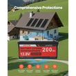 Πλήρες κιτ ηλιακής ενέργειας VEVOR 400W 12V, 4 μονοκρυσταλλικά ηλιακά πάνελ 100W + μπαταρία LiFePO₄ 12,8V 200Ah + ρυθμιστής φόρτισης MPPT 40A + μετατροπέας ισχύος 2000W για τροχόσπιτα, κάμπινγκ, σκάφη εκτός δικτύου