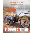Τρέιλερ ποδηλάτου VEVOR 40 kg Φορτίο 2 σε 1, Πτυσσόμενο καρότσι ποδηλάτου, Βαρέως τύπου καρότσι με τροχούς 406 mm, Ανακλαστήρες, Πλαίσιο από ανθρακούχο χάλυβα, Πτυσσόμενο συμπαγές αποθηκευτικό χώρο, Χωρητικότητα τροχών ποδηλάτου 559-711 mm