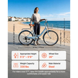 Γυναικείο Ποδήλατο VEVOR, Πτυσσόμενο Ποδήλατο Beach Cruiser 66cm, Ποδήλατο Πόλης Ενηλίκων 7 Ταχυτήτων με Ατσάλινο Σκελετό, Χωρητικότητα 150kg, Καλάθι, Πίσω Σχάρα & Διπλά Φρένα V, Ανοιχτό Μπλε