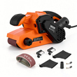 Τριβείο με ταινία VEVOR 750W 7,6 x 53,3 cm Τριβείο με ταινία ξυλουργικής 6 ταχύτητες 630-1200 FPM, Τριβείο χειρός και πάγκου 2 σε 1 με 2 σακούλες σκόνης, 10 τεμάχια ταινιών λείανσης και 2 σφιγκτήρες για ξυλουργικές εργασίες