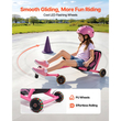 VEVOR Ride on Scooter 68 kg Swing Side-to-Side για εκπληκτική οδήγηση Ροζ, για ηλικίες 4+, Powered by Zig-Zag Motion, Ride on παιχνίδι με 3 ρυθμιζόμενα μήκη, Μοχλός φρένου, Σκληρή επιφάνεια για εσωτερικούς και εξωτερικούς χώρους