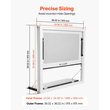 VEVOR Concession Window Πτυσσόμενο Ράφι 915x915mm από Κράμα Αλουμινίου, για Φορτηγό Τροφίμων, Έως 85 Μοίρες, με Πόρτα Τέντας και Γάντζο Σύρσης, Ανθεκτικό στο Νερό της Βροχής