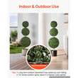 Τεχνητό Topiary VEVOR Boxwood Triple Ball Σετ 2 διακοσμητικών πρασίνου, Premium PE Fax Trees, Faux Green Plant για όλο το χρόνο, εσωτερικούς και εξωτερικούς χώρους, για μπροστινή πόρτα, είσοδο, βεράντα, μπαλκόνι, αίθριο, κήπο