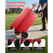 VEVOR 132,5L Fuel Gas Caddy, από ανθρακούχο χάλυβα, φορητή δεξαμενή αποθήκευσης μεταφοράς καυσίμου με χειροκίνητη αντλία και 4 τροχούς, δοχείο βενζίνης ντίζελ, για αυτοκίνητα, χλοοκοπτικά, ATV, σκάφη, μοτοσικλέτες, κόκκινο