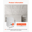 Πλακάκια οροφής PVC VEVOR 605x605mm, 12 τεμάχια, λευκά τρισδιάστατα γεωμετρικά πάνελ, λείο φύλλο PVC για πλέγμα πτώσης, ανθεκτικό στις κρούσεις, βαφόμενη επιφάνεια, εύκολο κόψιμο, μοντέρνο διακοσμητικό στυλ για σπίτι, γραφείο
