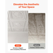 Πλακάκια οροφής PVC VEVOR 605x605mm, 12 τεμάχια, λευκά τρισδιάστατα γεωμετρικά πάνελ, λείο φύλλο PVC για πλέγμα πτώσης, ανθεκτικό στις κρούσεις, βαφόμενη επιφάνεια, εύκολο κόψιμο, μοντέρνο διακοσμητικό στυλ για σπίτι, γραφείο